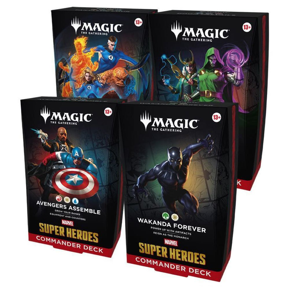 Magic the Gathering: Marvel Super Heroes Commander Deck (Set of 4)*Expected Release Date 06-26-2026* Magic the Gathering: Marvel Super Heroes Commander Deck (Set of 4)*Expected Release Date 06-26-2026*