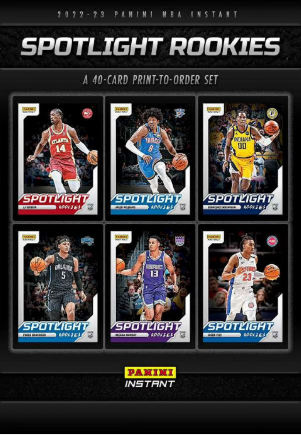 2022-23 Panini Instant  Basketball Spotlight Rookies Set (1-40)