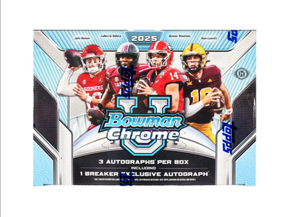 2025 Bowman Chrome University Football Breakers Delight Box
