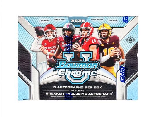 2025 Bowman Chrome University Football Breakers Delight Box