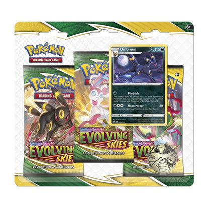 Pokemon: Sword & Shield Evolving Skies 3 Pack Blister [Umbreon]