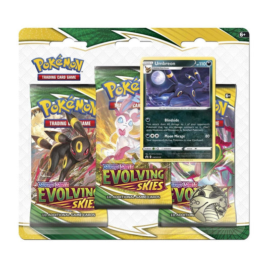 Pokemon: Sword & Shield Evolving Skies 3 Pack Blister [Umbreon]