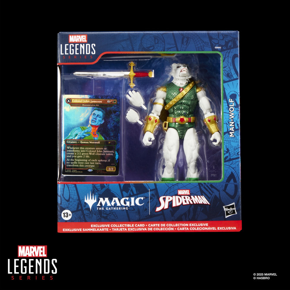 Marvel Legends Magic The Gathering Action Figure & Exclusive Card Man-Wolf Marvel Legends Magic The Gathering Action Figure & Exclusive Card Man-Wolf