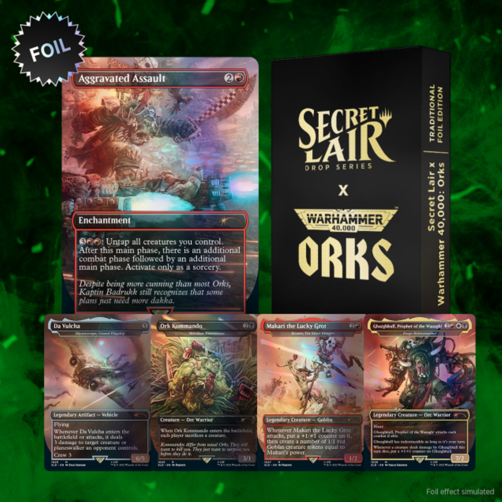 Magic the Gathering: Secret Lair x Warhammer 40,000: Orks - Weapons [Traditional Foil Edition]