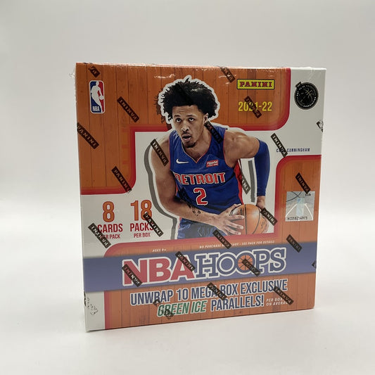 2021-22 Panini Hoops Basketball Mega Box (Green Ice) - Collector Store LLC