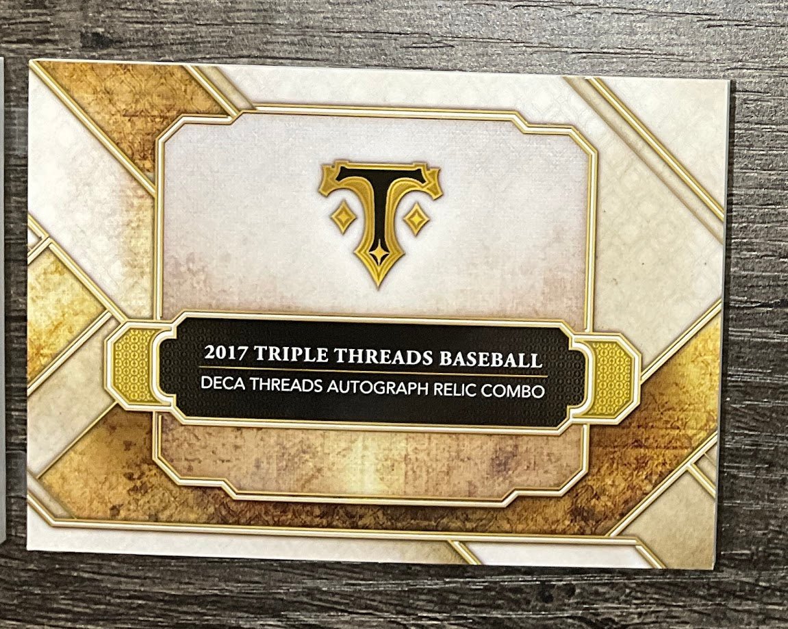 2017 Topps Triple Threads Deca Relic Auto Combo Book Card #ARC - 13 - Collector Store LLC