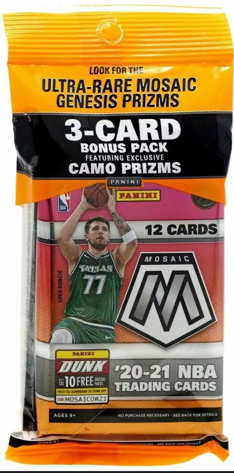 2020 - 21 Panini Mosaic Basketball Fat Pack - Collector Store LLC