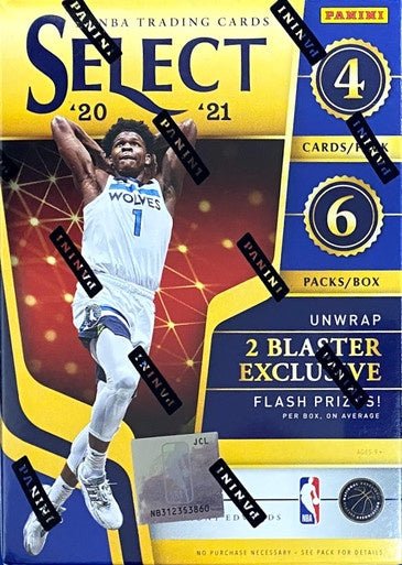 2020 - 21 Panini Select Basketball Blaster Box (Flash Prizms) - Collector Store LLC