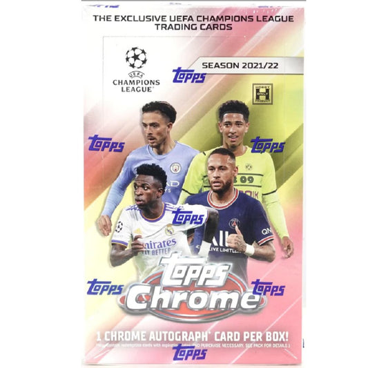 2021 - 22 Topps UEFA Champions League Chrome Soccer Hobby Box - Collector Store LLC