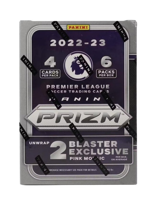 2022 - 23 Panini Prizm Premier League EPL Soccer Blaster (Pink Mosaic Prizms) - Collector Store LLC