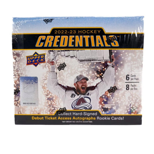 2022 - 23 Upper Deck Credentials Hockey Hobby Box - Collector Store LLC