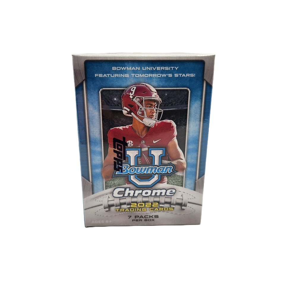 2022 Bowman Chrome University Football Blaster Box - Collector Store LLC