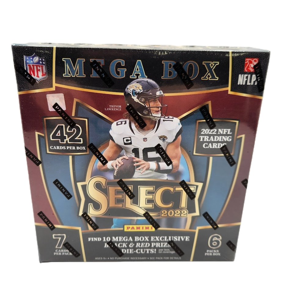 2022 Panini Select Football Mega Box (Black & Red Prizm Die - Cuts) - Collector Store LLC