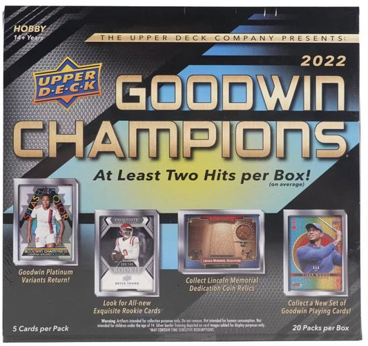 2022 Upper Deck Goodwin Champions Hobby Box. - Collector Store LLC