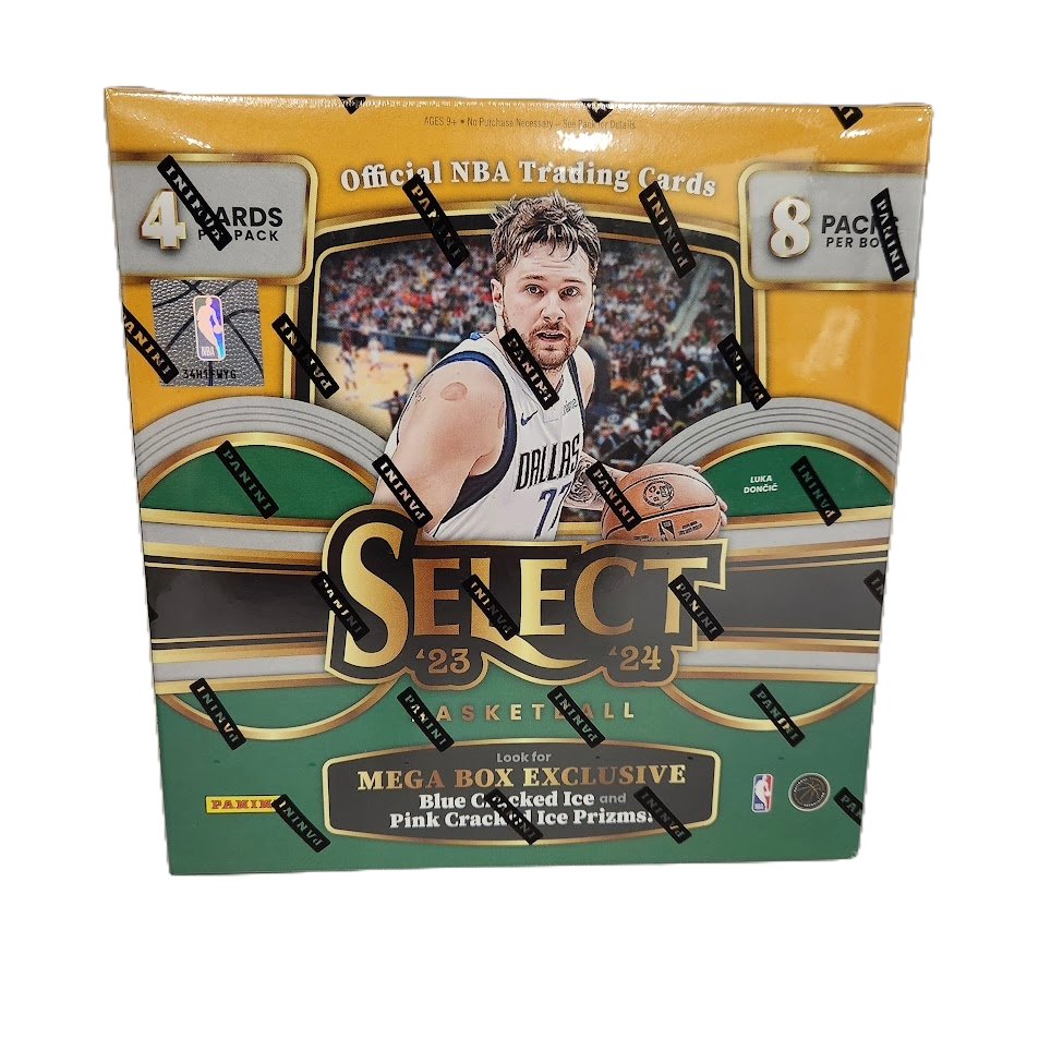 2023 - 24 Panini Select Basketball Mega Box (Blue & Pink Cracked Ice) - Collector Store LLC