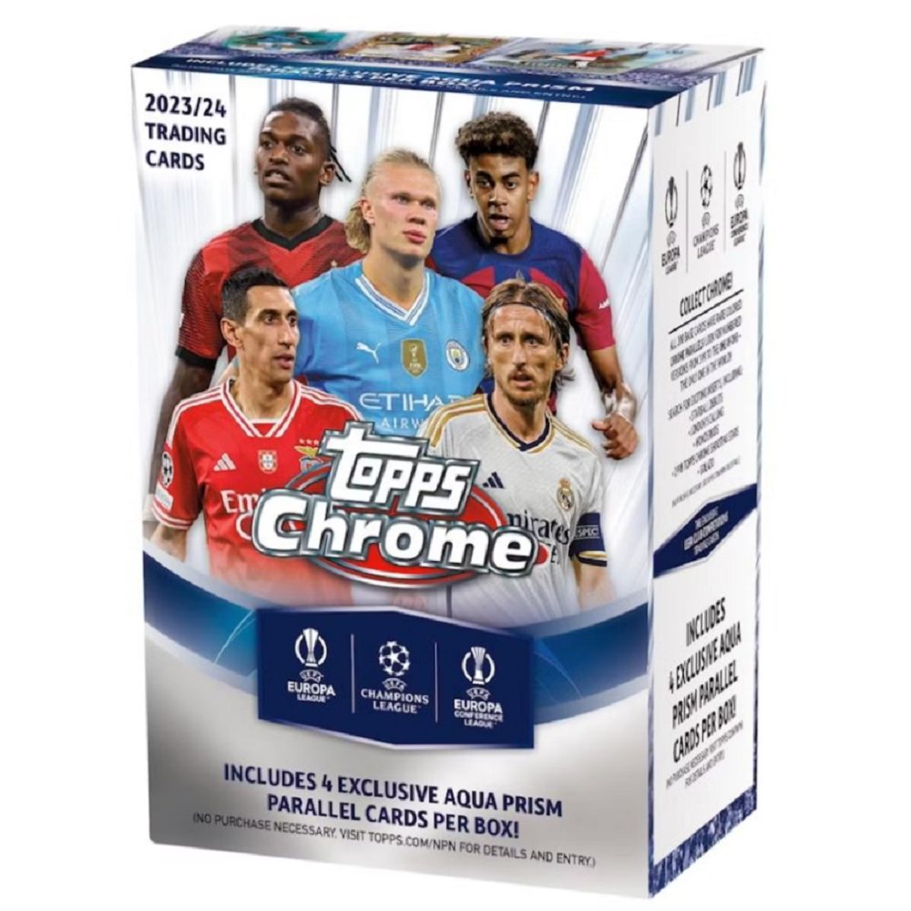 2023 - 24 Topps Chrome UEFA Club Competitions Soccer Blaster Box - Collector Store LLC