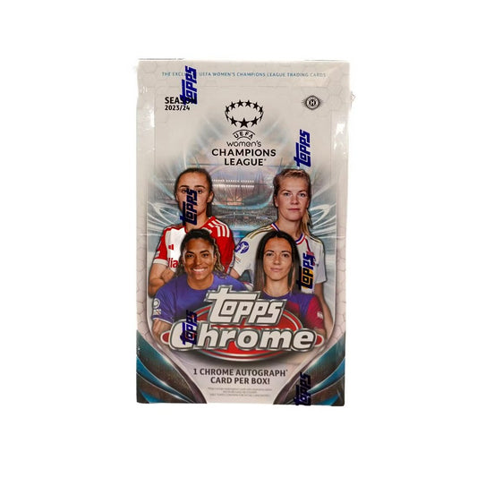 2023 - 24 Topps Chrome UEFA Women's Champions League Soccer Hobby Box - Collector Store LLC