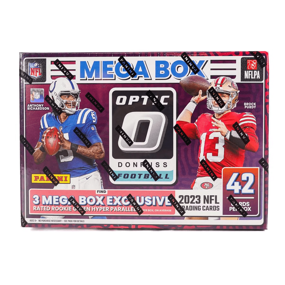 2023 Panini Donruss Optic Football Mega Box (Green Hyper Parallels) - Collector Store LLC