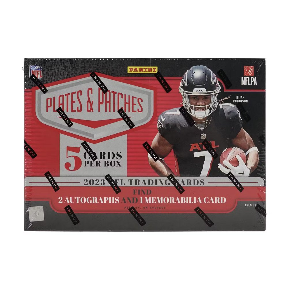 2023 Panini Plates & Patches Football Hobby Box - Collector Store LLC