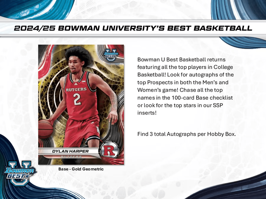 2024 - 25 Bowman University Best Basketball Hobby Box - Collector Store LLC