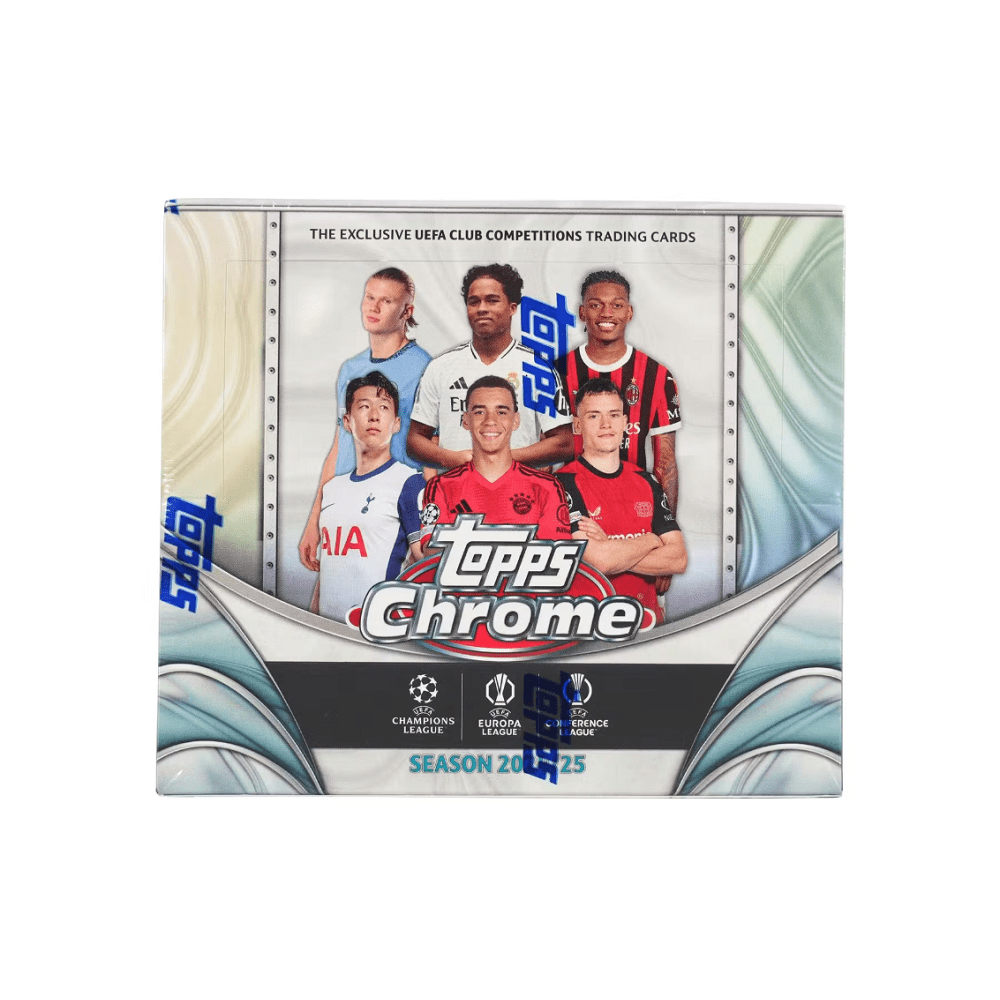 2024 - 25 Topps Chrome UEFA Club Competitions Soccer Jumbo Box - Collector Store LLC