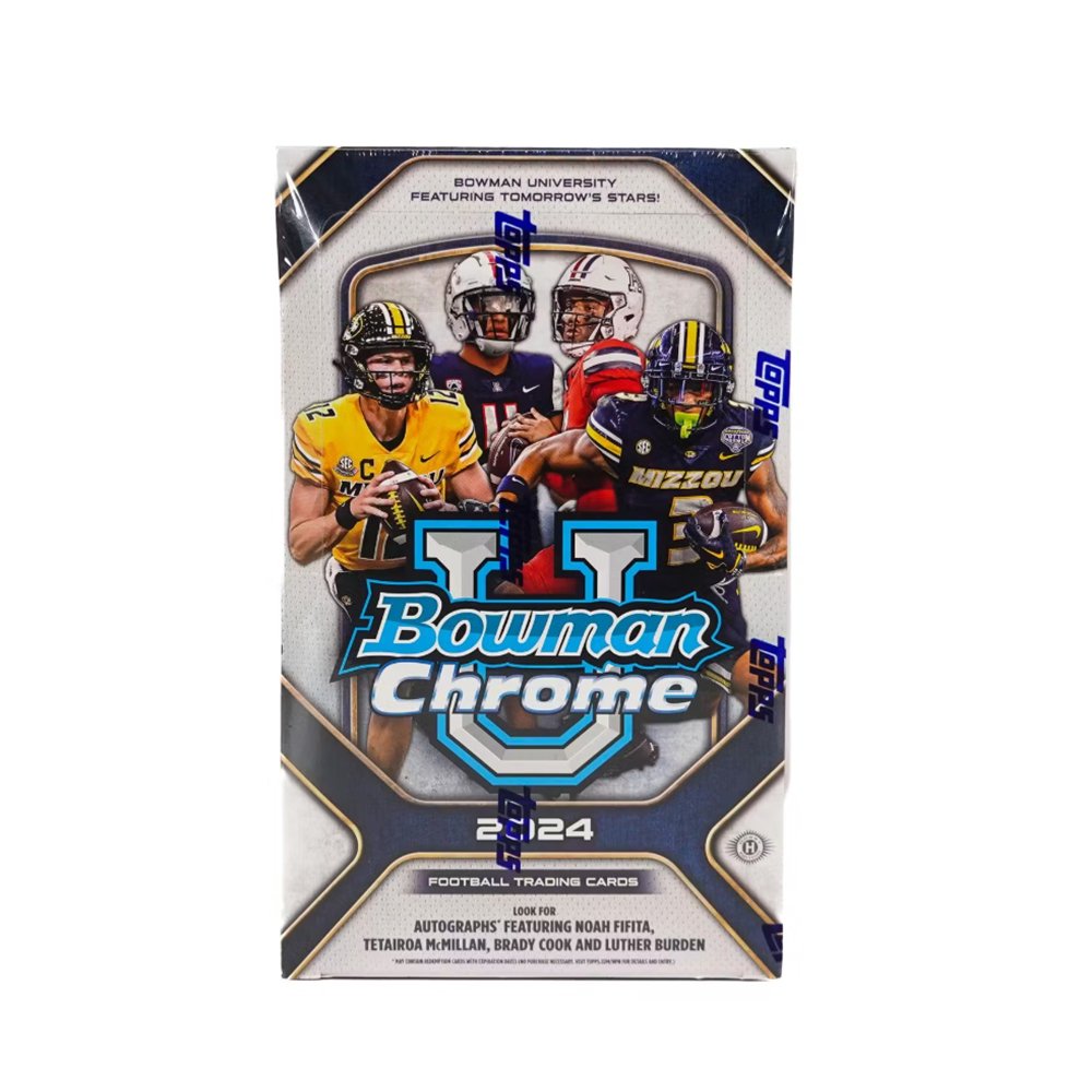 2024 Bowman Chrome University Football Hobby Box - Collector Store LLC