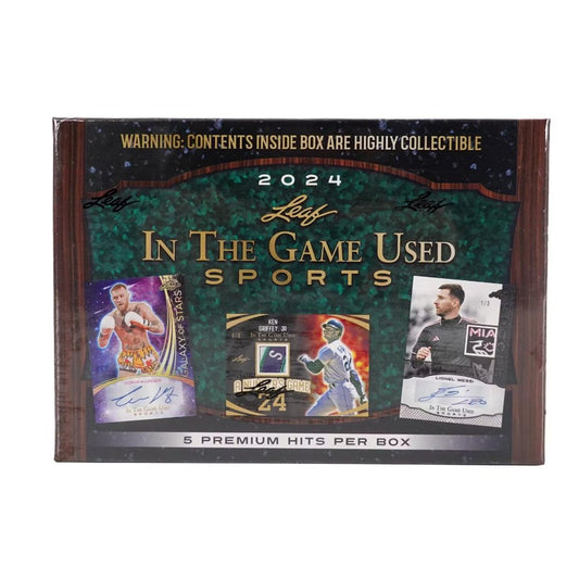 2024 Leaf In The Game Used Sports Hobby Edition Box - Collector Store LLC