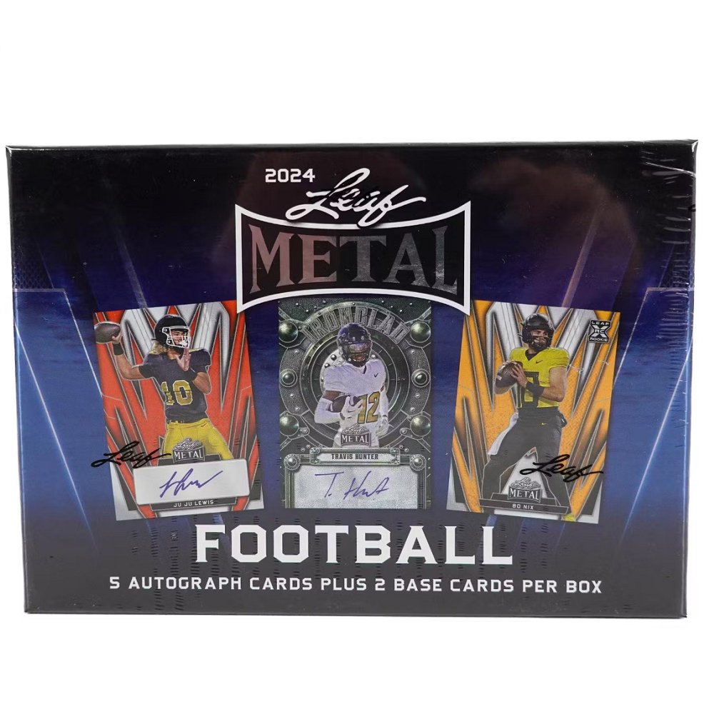 2024 Leaf Metal Football Hobby Box - Collector Store LLC