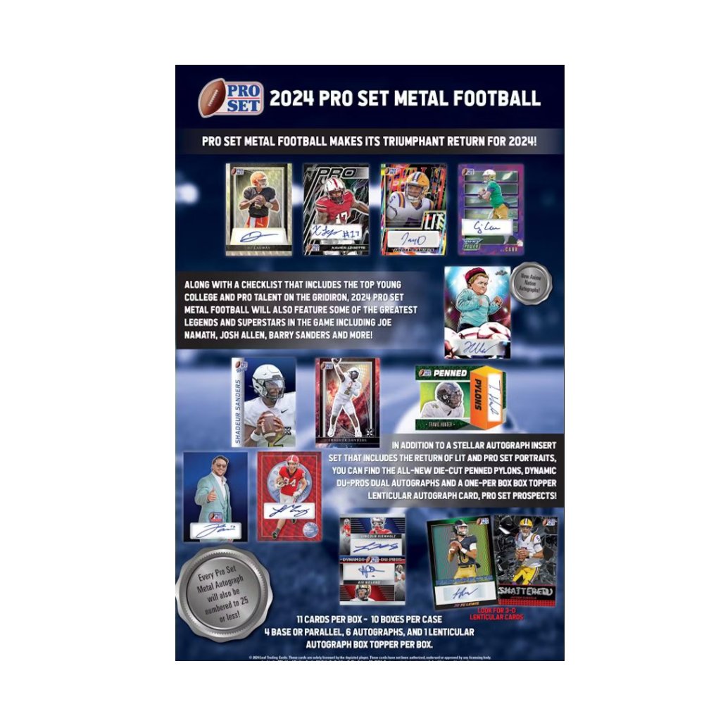 2024 Leaf Metal Pro Set Football Hobby Box - Collector Store LLC