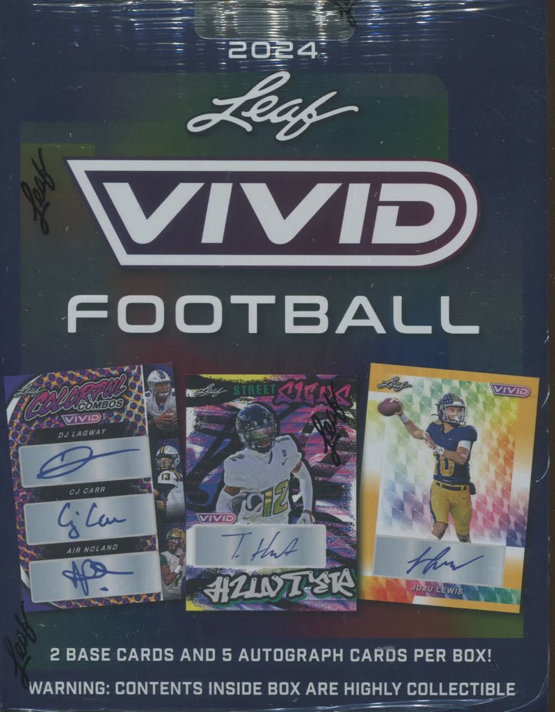 2024 Leaf Vivid Football Hobby Box - Collector Store LLC