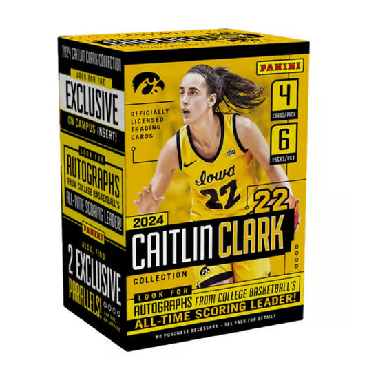 2024 Panini Caitlin Clark Basketball Blaster Box (Metalized Parallels) - Collector Store LLC