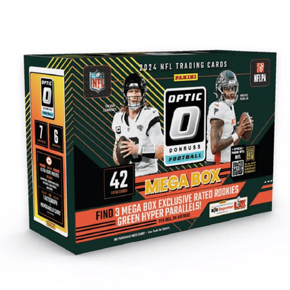 2024 Panini Donruss Optic Football Mega Box (Green Hyper) - Collector Store LLC
