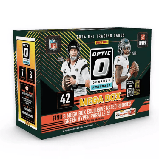 2024 Panini Donruss Optic Football Mega Box (Green Hyper) - Collector Store LLC