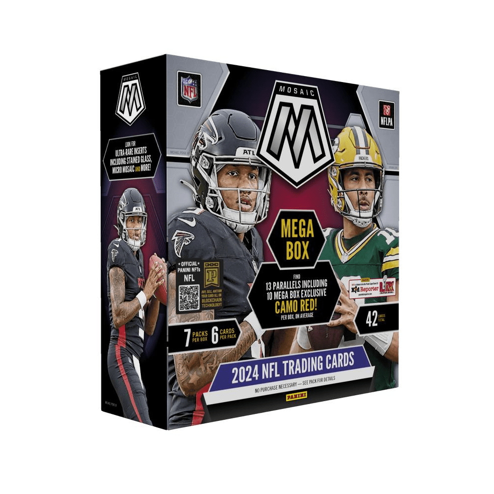 2024 Panini Mosaic Football Hobby Mega Box (Camo Red Parallels) - Collector Store LLC