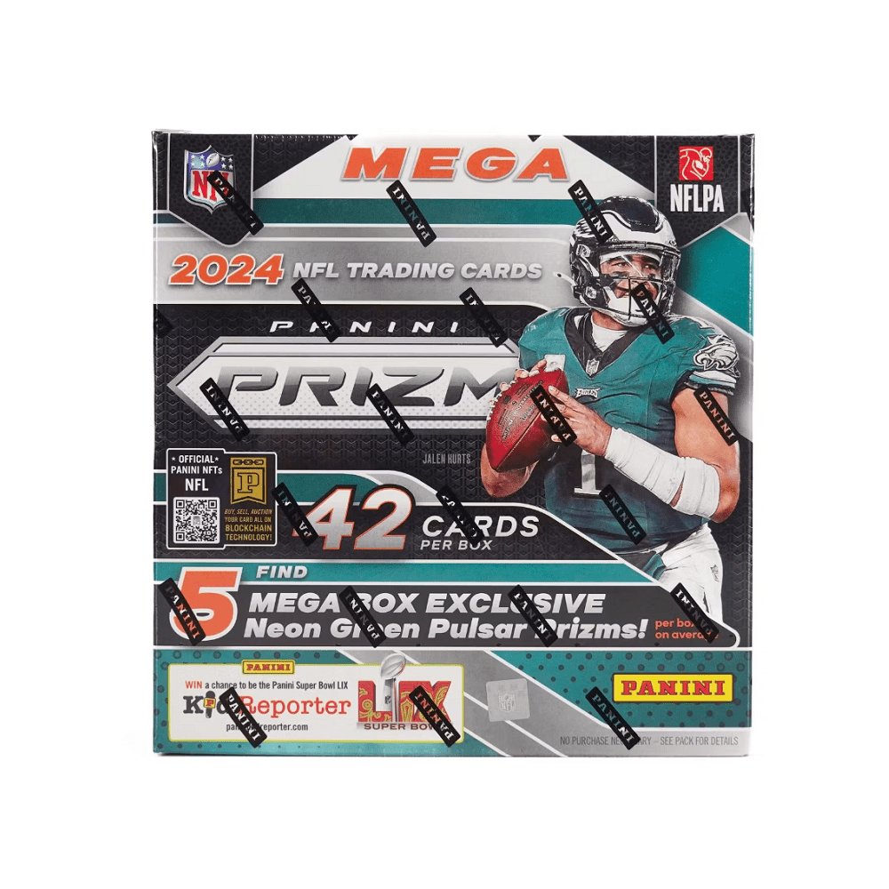 2024 Panini Prizm Football Mega Box (Neon Green Pulsar) - Collector Store LLC