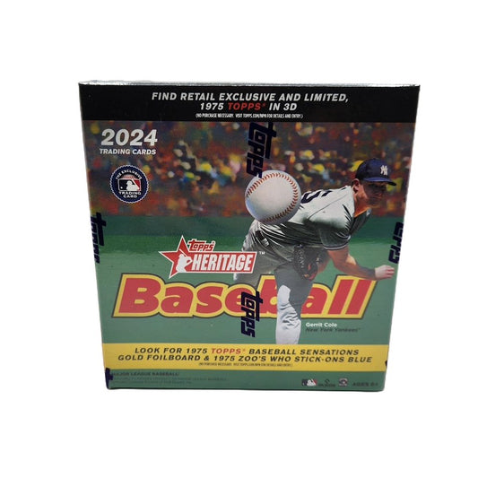 2024 Topps Heritage Baseball Mega Box (Blue Sparkle) - Collector Store LLC