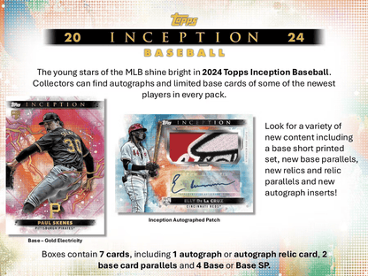 2024 Topps Inception Baseball Hobby Box - Collector Store LLC
