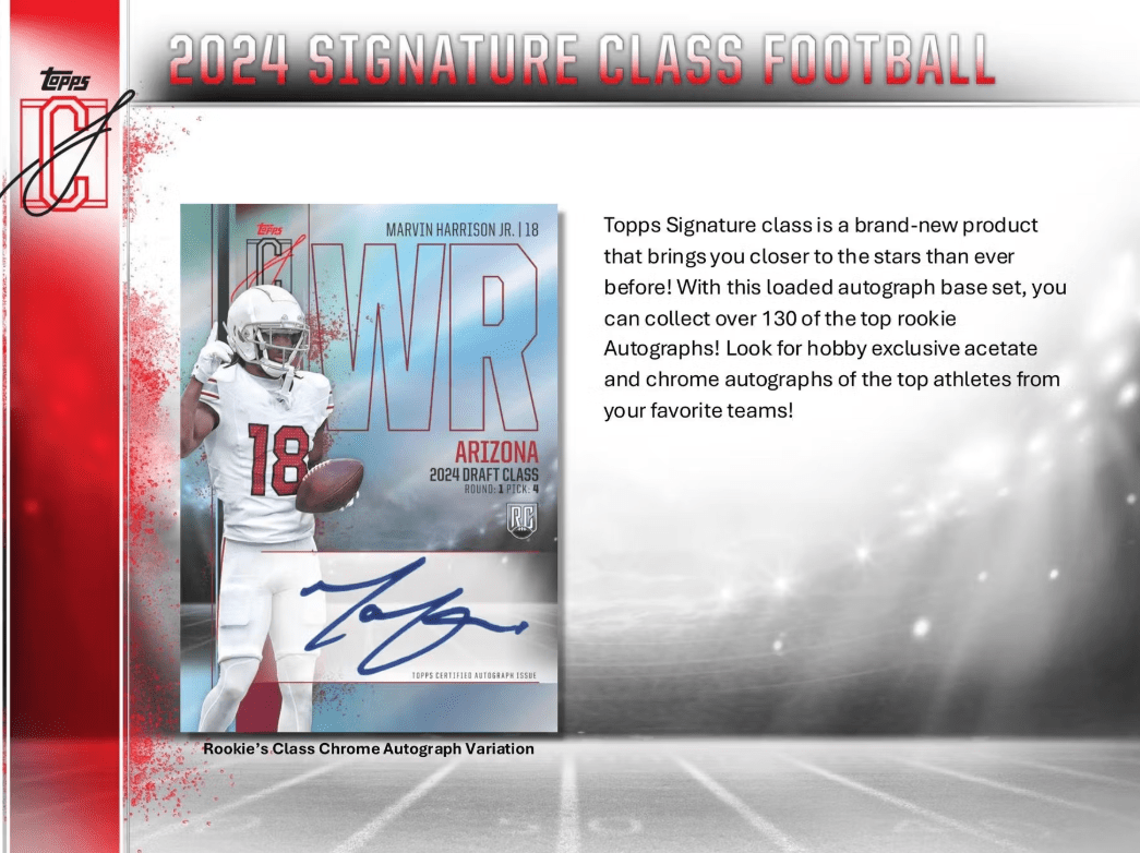 2024 Topps Signature Class Football Mega Box - Collector Store LLC