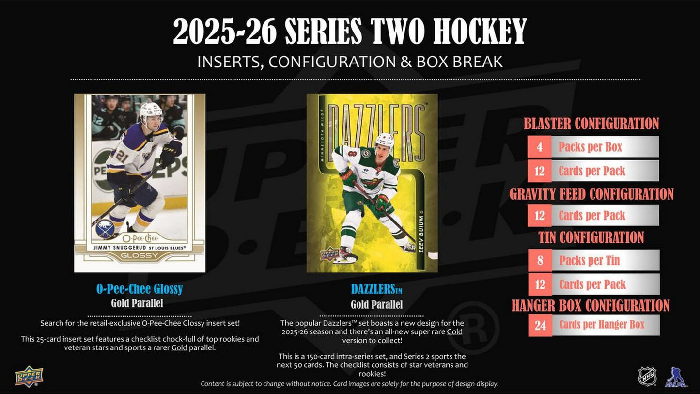 2025-26 Upper Deck Series 2 Hockey Gravity Feed Box