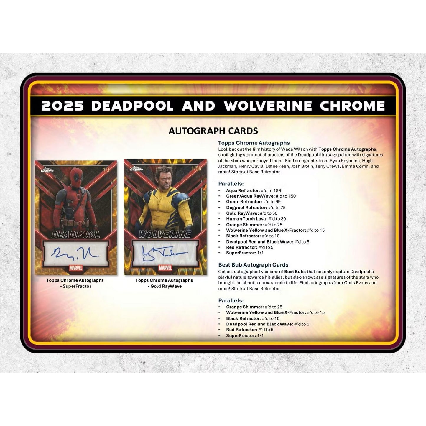 2025 Topps Marvel Chrome Deadpool Blaster Box