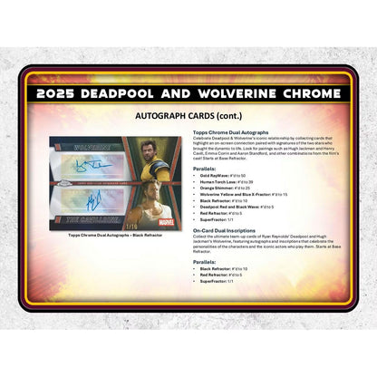 2025 Topps Marvel Chrome Deadpool Hobby Box