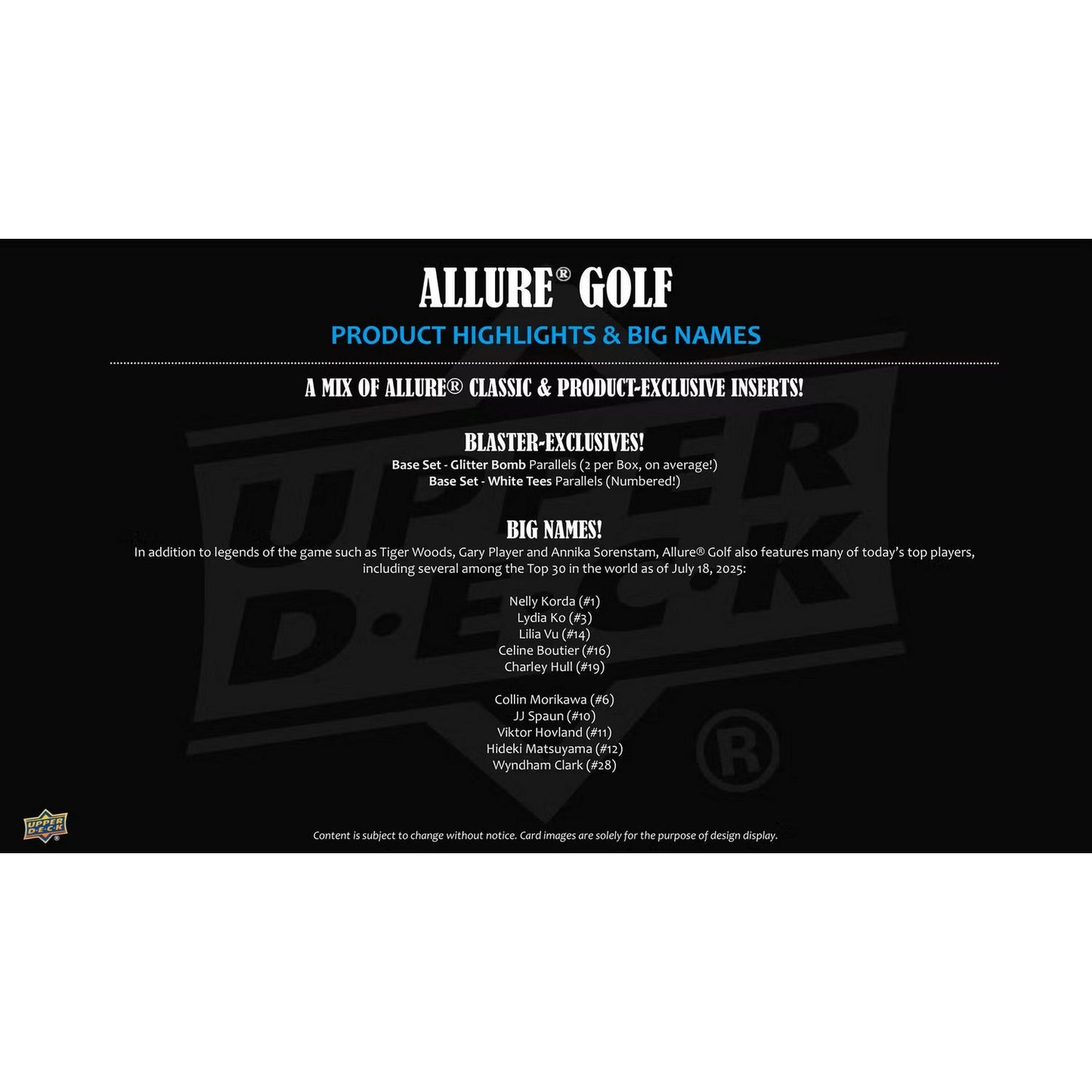 2026 Upper Deck Allure Golf Blaster Box
