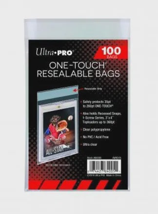 Ultra Pro: ONE-TOUCH Resealable Bags, Fits up to 260PT (100ct)