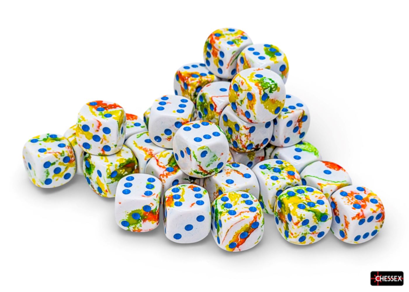 Chessex: Breezy/Blue 12mm d6 Dice Block (36 Dice)