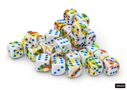 Chessex: Breezy/Blue 12mm d6 Dice Block (36 Dice)