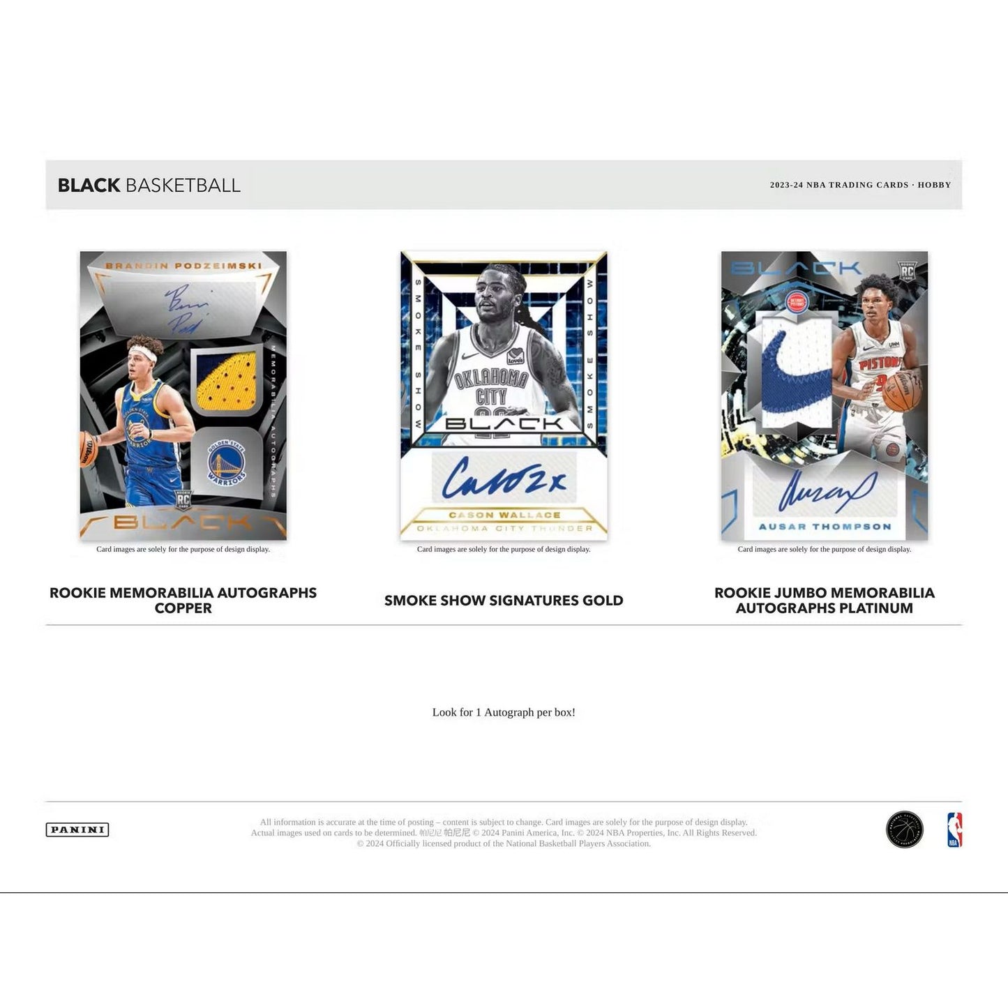 2023-24 Panini Black Basketball Hobby Box