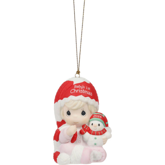Precious Moments: Baby’s First Christmas 2024 Dated Girl Ornament