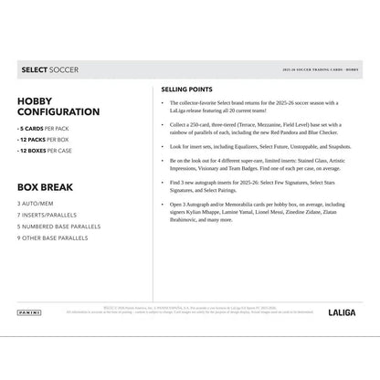 2025-26 Panini Select Laliga Soccer Hobby Box