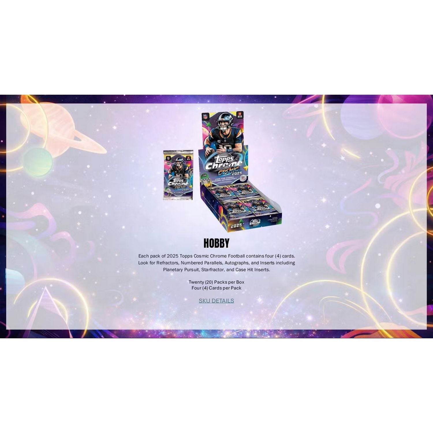 2025 Topps Cosmic Chrome Football Hobby Box、Topps、kayou