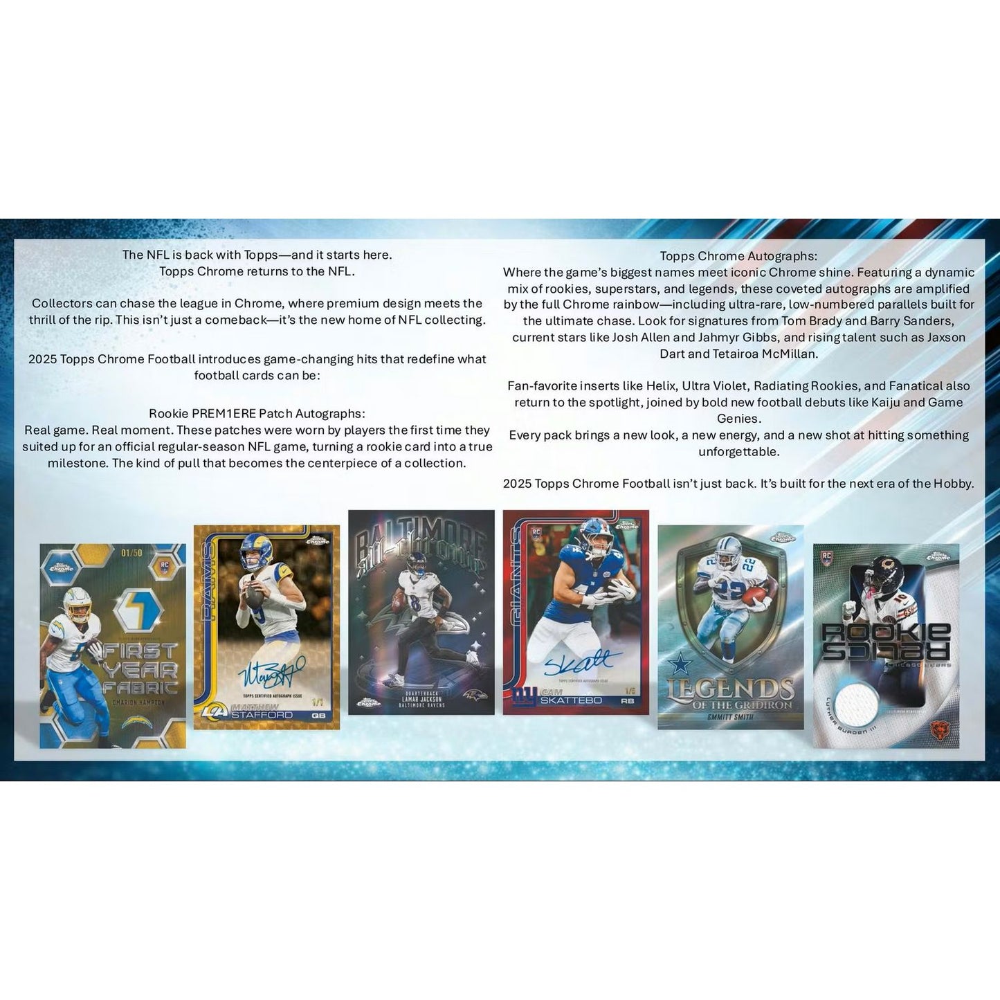 2025 Topps Chrome Football Hanger Box
